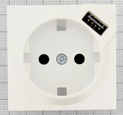 VESNA Розетка сз + USB разъём жемчужный VESNA Розетка сз + USB разъём жемчужный