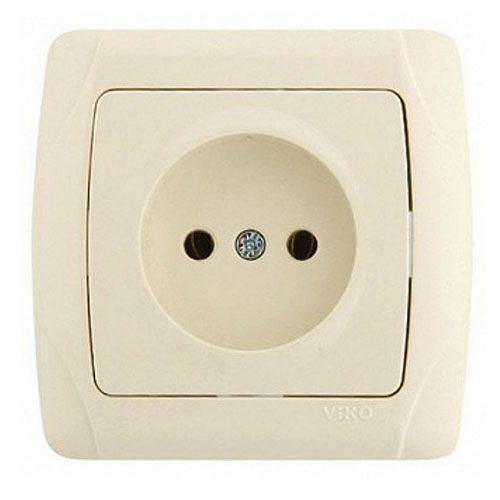 Розетка без заземления Carmen - кремовый Розетка без заземления Carmen - кремовый