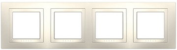 Рамка с декоративным элементом на 4 позиции Unica Basic	