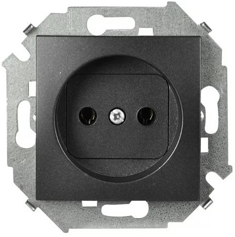 Розетка без заземления SIMON 15 - графит Розетка без заземления SIMON 15 - графит
