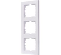 Рамка на 3 позиции вертикальная Lezard Vesna - Белая