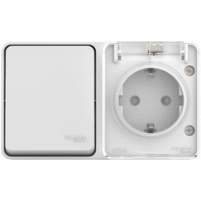 AtlasDesign Profi54 БЛОК: РОЗTЕТКА з/к 16А, ВЫКЛЮЧАТЕЛЬ 1-клавишный 10А - БЕЛЫЙ AtlasDesign Profi54 БЛОК: РОЗTЕТКА з/к 16А, ВЫКЛЮЧАТЕЛЬ 1-клавишный 10А - БЕЛЫЙ