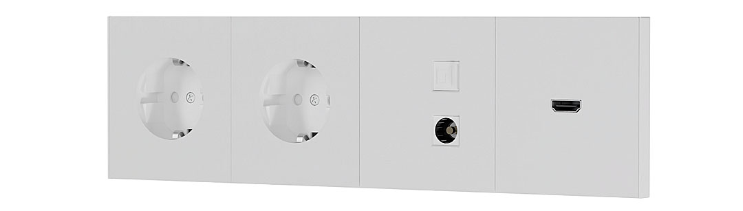 Miele Strong Жемчуг - 2 розетки, ТВ+компьютер-RJ-45, HDMI