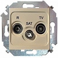 Розетка спутниковая R-TV-SAT SIMON 15 - слоновая кость