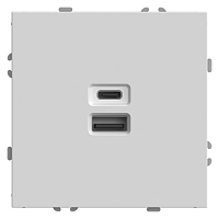 Розетка USB тип A+C Stekker Эмили - белый фарфор