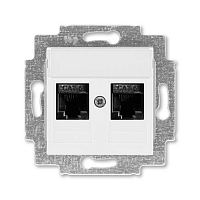 Розетка компьютерная 2xRJ45 6e Levit - белый