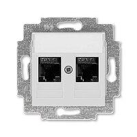 Розетка информационная 2xRJ45 Levit - серый