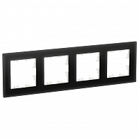 Рамка 4 поста Atlas Nature - чёрное стекло