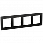 Рамка 4 поста Atlas Nature - чёрное стекло