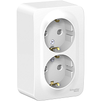 Розетка двойная с заземлением Blanca Белый