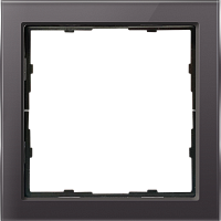 Рамка 1-я R98 Glass - стекло мокко