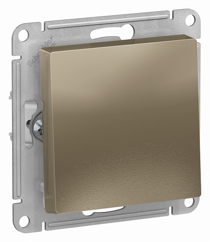Выключатель одноклавишный самовозвратный Atlas - шампань