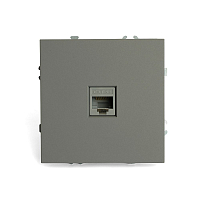 Розетка компьютерная RJ-45 Stekker Эмили - платиново-серый