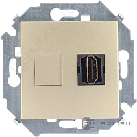 Розетка HDMI SIMON 15 - шампань