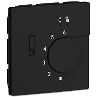 Терморегулятор для теплого пола матовый карбон Donel R98