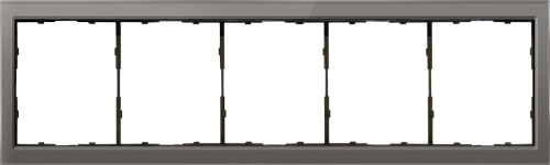 Рамка 5-я стекло R98 Glass - цвета сталь