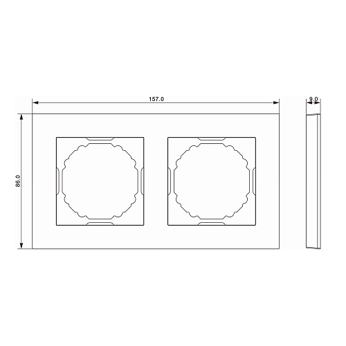 A07 Donel - Рамка 2-я цвет глянцевый белый