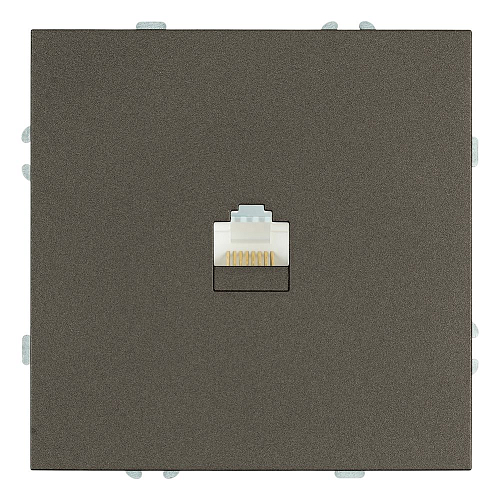 Розетка RJ-45 Stekker Эмили - антрацит Розетка RJ-45 Stekker Эмили - антрацит
