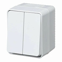 AtlasDesign Profi54 2-клавишный ВЫКЛЮЧАТЕЛЬ 10 АХ - Белый