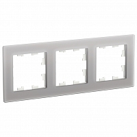 Рамка 3 поста Atlas Nature - алюминий