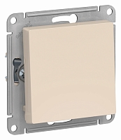 Выключатель одноклавишный самовозвратный Atlas - бежевый