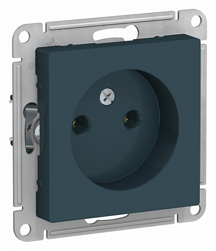 Розетка без заземления Atlas - изумруд