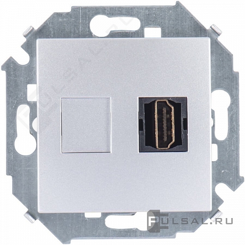 Розетка HDMI SIMON 15 - алюминий
