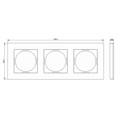 A07 Donel - Рамка 3-я цвет глянцевый белый