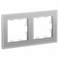 Рамка 2 поста Atlas Nature - алюминий