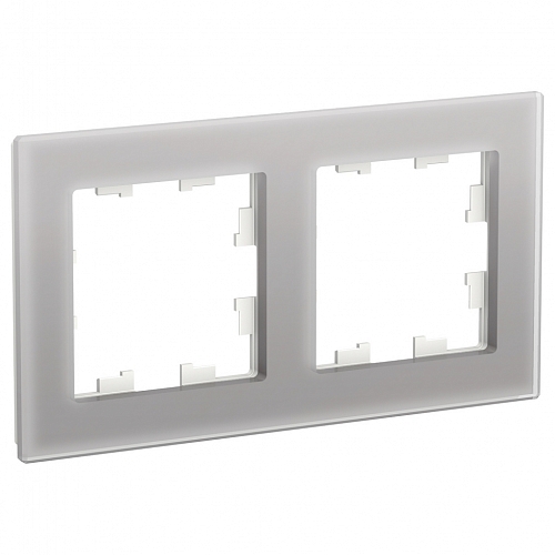 Рамка 2 поста Atlas Nature - алюминий