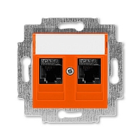 Розетка компьютерная 2xRJ45 6e Levit - оранжевый