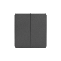 Выключатель 2 клавишный Титан Kranz Miele Round