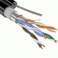 Витая пара FTP, 8жил, медь (IP-65) c тросом