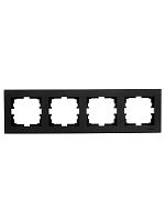 Рамка на 4 позиции Lezard Vesna - Чёрный бархат
