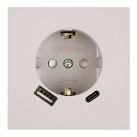 Розетка USB type A+C Stekker Мия - Пудровый жемчуг