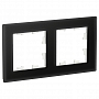 Рамка 2 поста Atlas Nature - чёрное стекло
