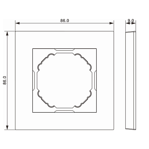 A07 Donel - Рамка 1-я цвет глянцевый белый