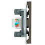 Розетка RJ-45 Stekker Эмили - антрацит Розетка RJ-45 Stekker Эмили - антрацит