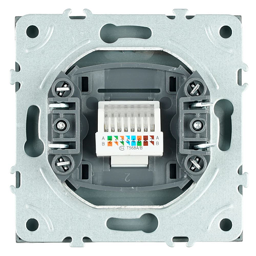 Розетка RJ-45 Stekker Эмили - антрацит Розетка RJ-45 Stekker Эмили - антрацит