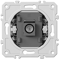 Розетка TV/SAT на 1 выход простая 0-2400 МГц механизм Donel A07 S08