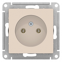 Розетка без заземления Atlas - бежевый