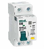 ДИФ АВДТ 1P+N 16А 30мА DeKraft