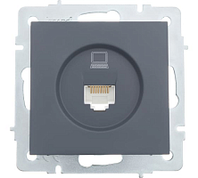 Розетка компьютерная Lezard Vesna - графит