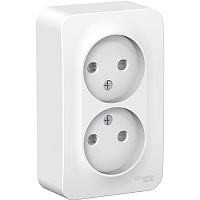 Розетка двойная без заземления Blanca Белый