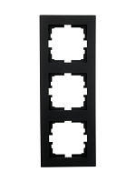 Рамка вертикальная на 3 позиции Lezard Vesna - чёрный бархат