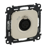 Аудиорозетка с 3-контактным гнездом Valena Allure - слоновая кость