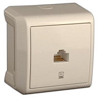 Розетка компьютерная (UTP, Cat5e) Vera - беж
