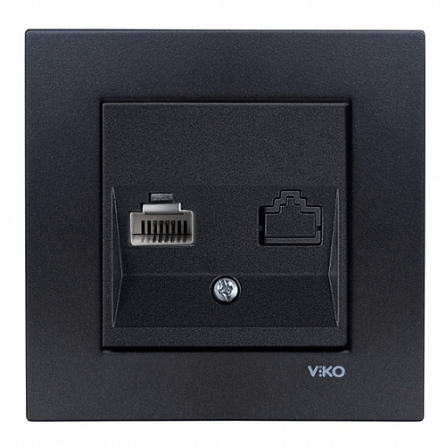 Розетка телефонная Novella - графит