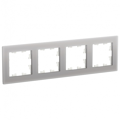 Рамка 4 поста Atlas Nature - алюминий