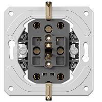 Розетка двойная с заземлением Schuko на винтах механизм Donel A07 S08